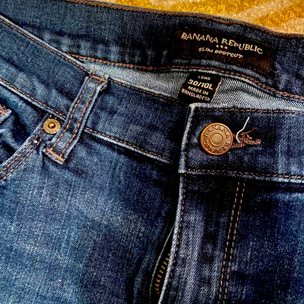 Banana Republic Slim Bootcut Long Jeans